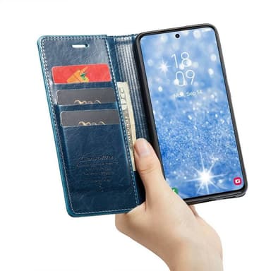CaseMe mobilplånbok 3-kort Samsung Galaxy S23 Plus - Blå