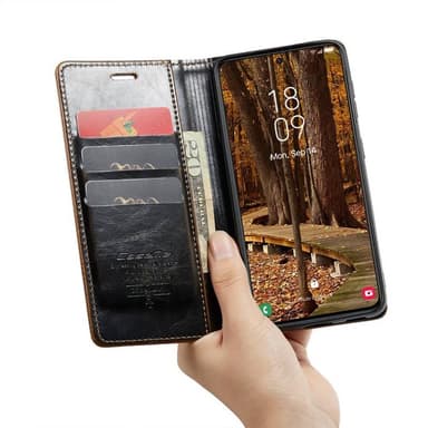 CaseMe mobilplånbok 3-kort Samsung Galaxy S23 Plus - Brun