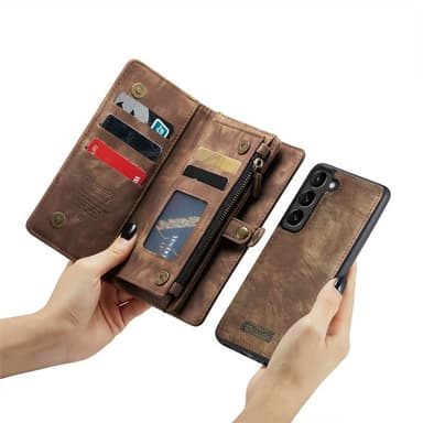 Multiplånbok CaseMe 11-kort Samsung Galaxy S23 - Brun