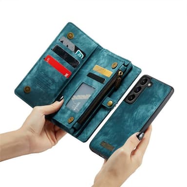 Multiplånbok CaseMe 11-kort Samsung Galaxy S23 - Blå