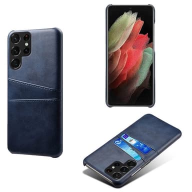 Retro skal med kortplatser Samsung Galaxy S23 Ultra - Blå