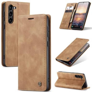 CaseMe Smart Magnet FlipCase Samsung Galaxy S23 Plus - Brun