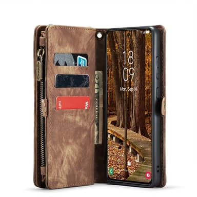 Multiplånbok CaseMe 11-kort Samsung Galaxy S23 Plus - Brun