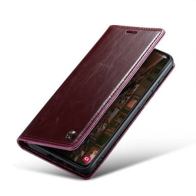 CaseMe mobilplånbok 3-kort Samsung Galaxy S23 - Vinröd