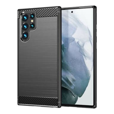 Borstat silikon skal Samsung Galaxy S23 Ultra - Svart