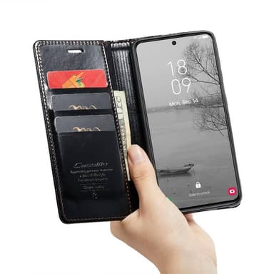 CaseMe mobilplånbok 3-kort Samsung Galaxy S23 Plus - Svart