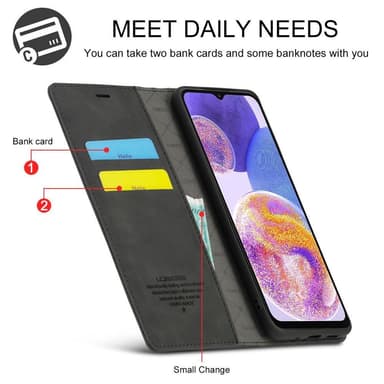 LC.IMEEKE Wallet Case Fodral till Samsung Galaxy A23 5G - Svart