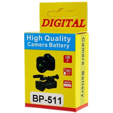 EXTENSILO Akku Für Canon EOS – 1900mAh, 7,4V, Li-Ion, Ersetzt BP-511, BP-512 Uvm.