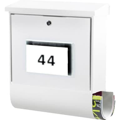 Brevlåda Burg Wächter Malaga 4400 W Stålbleck Vit