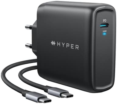 Hyper HyperJuice 100 W USB-C laddare (svart)