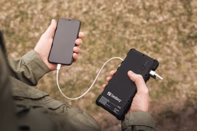 24.000 mAh Outdoor Solar PowerBank, Black