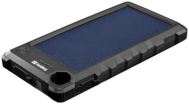 10.000 mAh Outdoor Solar PowerBank, Black