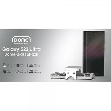 Whitestone Dome Samsung Galaxy S23 Ultra Skärmskydd Dome Glass 2-pack