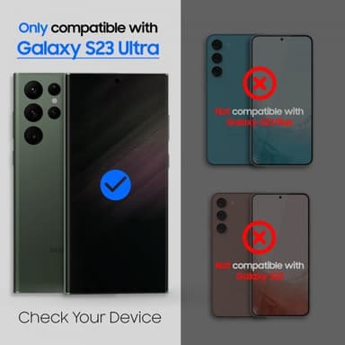 Whitestone Dome Samsung Galaxy S23 Ultra Skärmskydd Dome Glass 2-pack