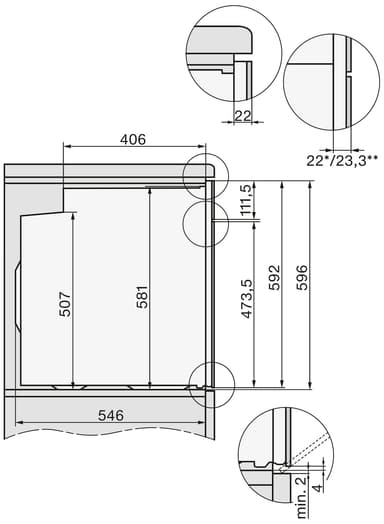 Miele ugn H2766BPOBSW inbyggd