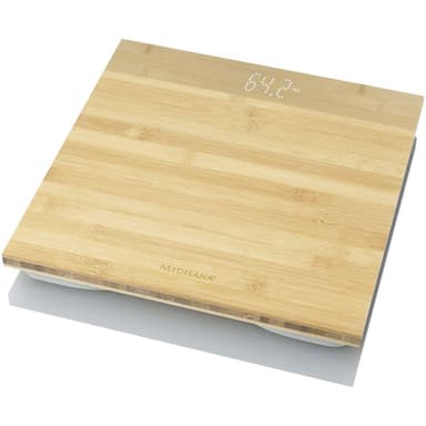 vidaXL Personvåg bambu PS 440 brun