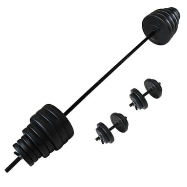 Tunturi Hantel / Skivstångsset 50 kg.