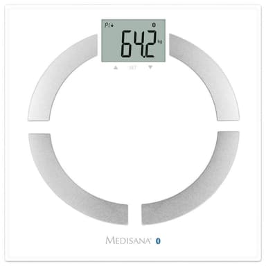 vidaXL Kroppsanalysvåg BS 444 vit 180 kg
