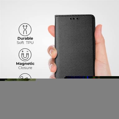 Telone Smart Book Magnet Motorola Moto E22 - Svart