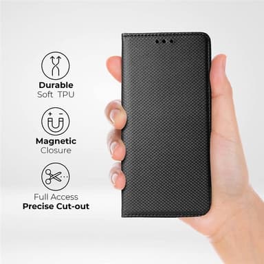 Telone Smart Book Magnet Motorola Moto E32s - Svart