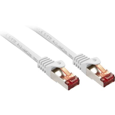 LINDY 47381 RJ45 Nätverk Anslutningskabel 0.50 m Vit