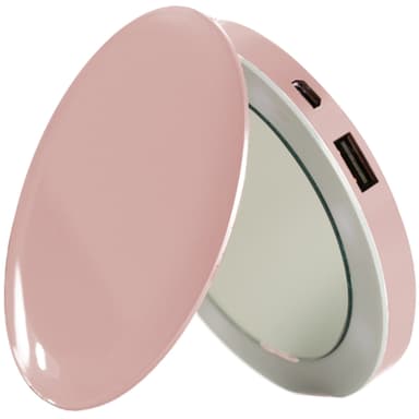 Hyper Pearl sminkspegel + powerbank (rosa guld)