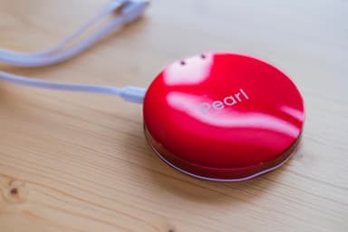 Hyper Pearl sminkspegel + powerbank (röd)
