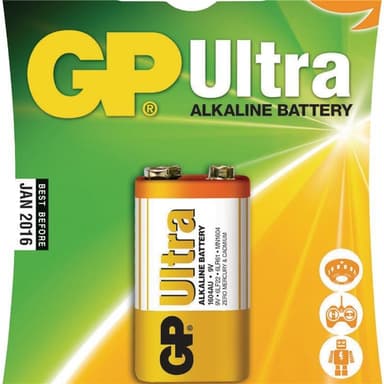 GP Batteri alkaline LR22 9 V Ultra 1-blister (0301604AU-U1)