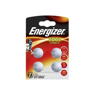 ENERGIZER Batteri CR2032 Lithium 4-pack