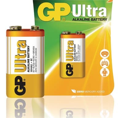 GP Batteri alkaline LR22 9 V Ultra 1-blister (0301604AU-U1)