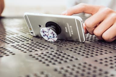 PopSockets mobilhållare (svart) Blue Marble