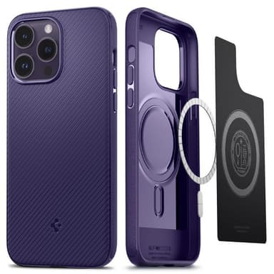 Spigen iPhone 14 Pro Max Skal Mag Armor MagFit Deep Purple