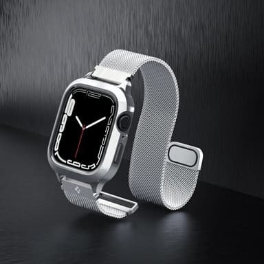 Spigen Apple Watch 40mm Skal med Armband Metal Fit Pro Silver