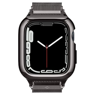 Spigen Apple Watch 45mm Skal med Armband Metal Fit Pro Graphite