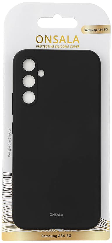 Onsala Silicone Samsung Galaxy A34 5G fodral (svart)