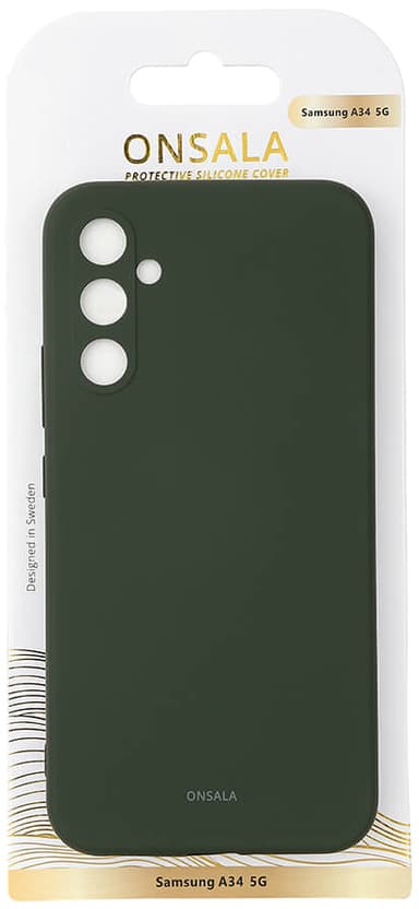 Onsala Silicone Samsung Galaxy A34 5G fodral (grön)
