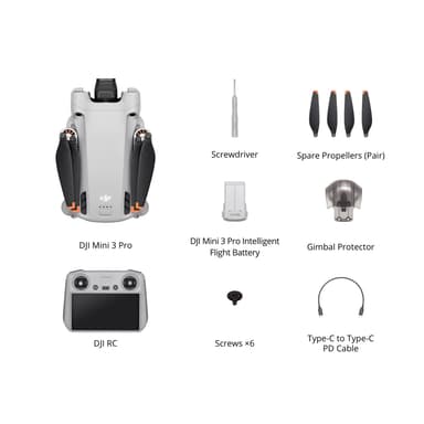 DJI Mini 3 Pro drönare med fjärrkontroll