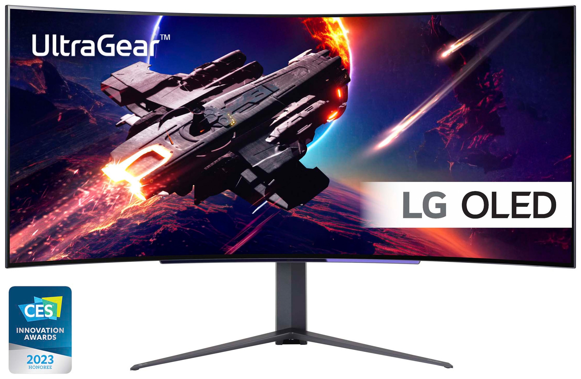 LG UltraGear 45GR95 45 välvd OLED bildskärm för gaming