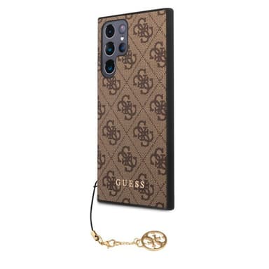 Guess Samsung Galaxy S23 Ultra Skal 4G Charms Brun