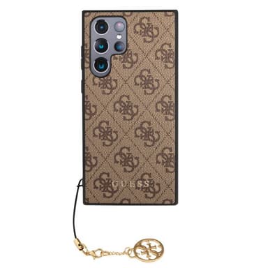 Guess Samsung Galaxy S23 Ultra Skal 4G Charms Brun