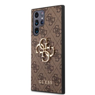 Guess Samsung Galaxy S23 Ultra Skal 4G Logo Brun
