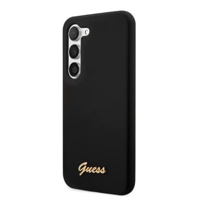 Guess Samsung Galaxy S23 Plus Skal Liquid Silicone Metal Logo Svart