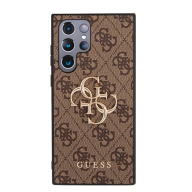 Guess Samsung Galaxy S23 Ultra Skal 4G Logo Brun