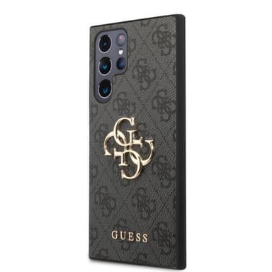 Guess Samsung Galaxy S23 Ultra Skal 4G Logo Grå