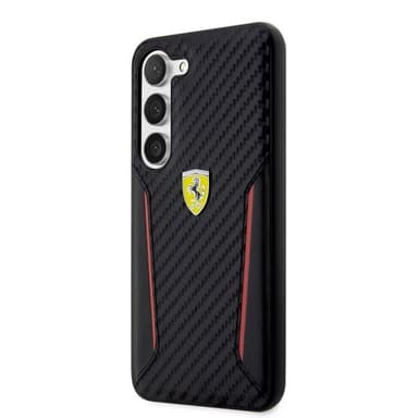 Ferrari Samsung Galaxy S23 Plus Skal Carbon & Stripe Svart