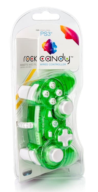 Rock Candy PS3 Handkontroll (grön)