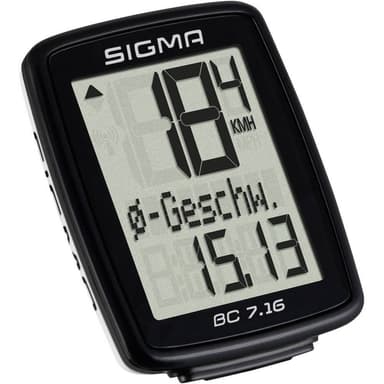 Sigma BC 7.16 Cykeldator Kabelöverföring med hjulsensor