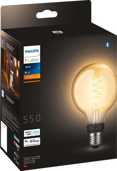 Philips Hue W Globe 7.2W Filament G93 E27