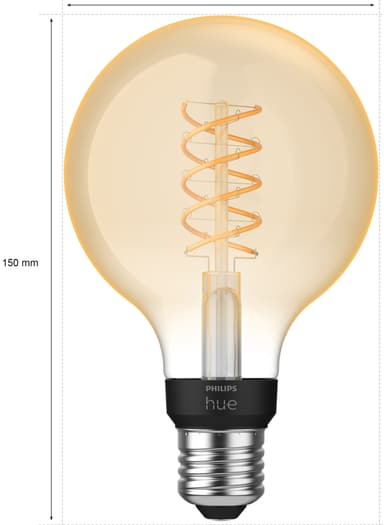 Philips Hue W Globe 7.2W Filament G93 E27