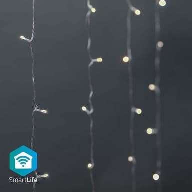 Nedis SmartLife Julbelysning | Ridå | Wi-Fi | Varm Vit | 200 LED's | 3.00 m | Android / IOS